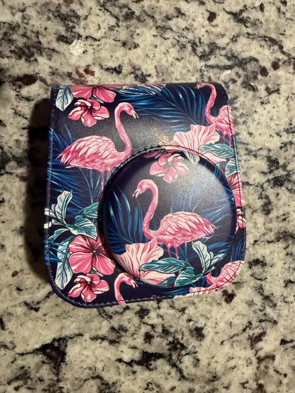 Flamingo Print Protective Case with Matching Photo Album for Fujifilm Instax Min